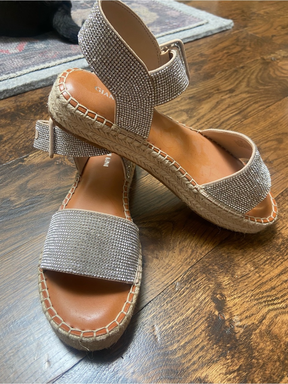 Gianni Bini Crystal Espadrille Sandals